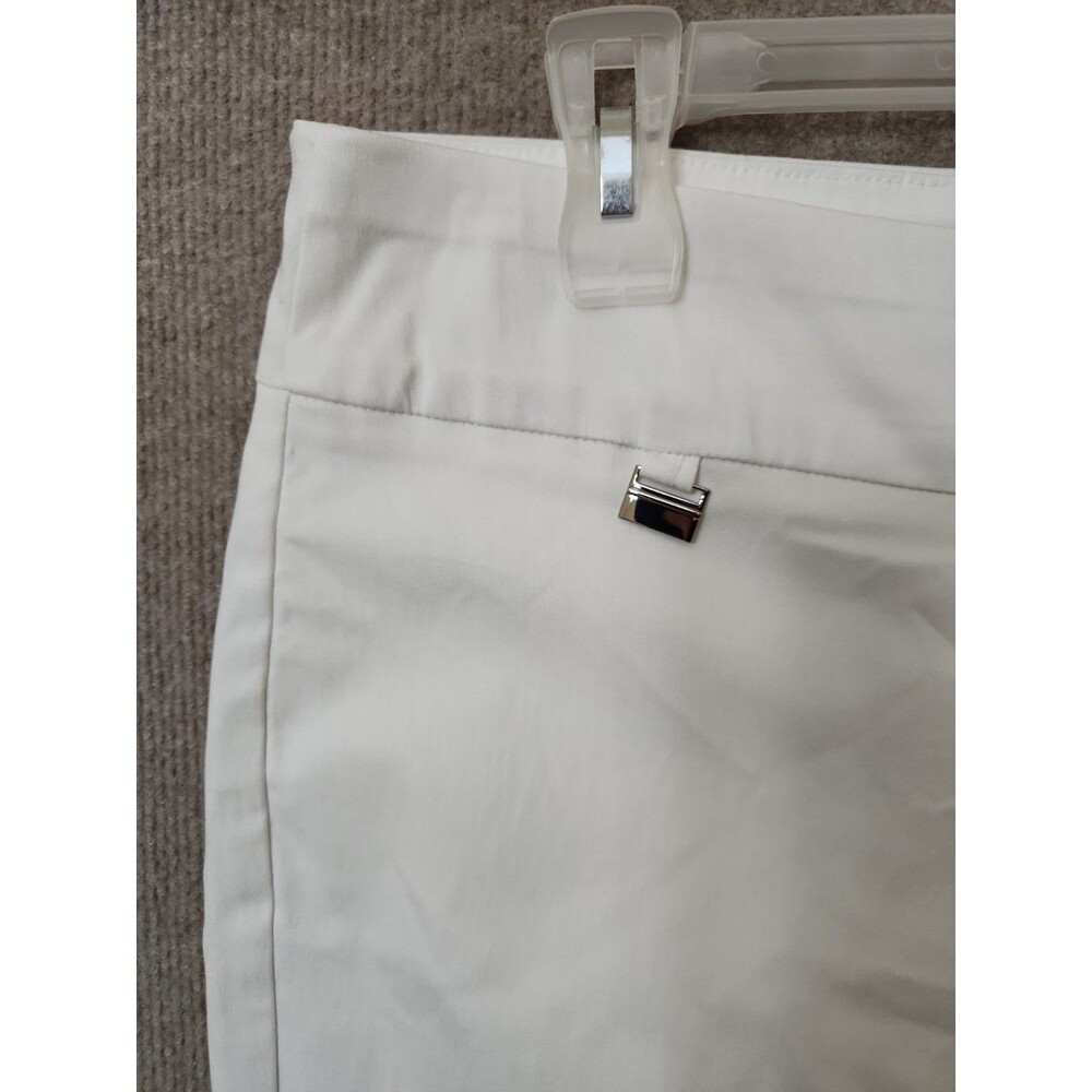 Alfani Tummy Control Pull On Skinny Pants Womens 14 White Slimming Stretch NEW - Picture 3 of 11